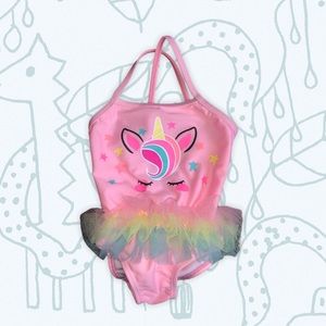 5/$25 Unicorn Tutu One Piece Swimsuit (12 months)
